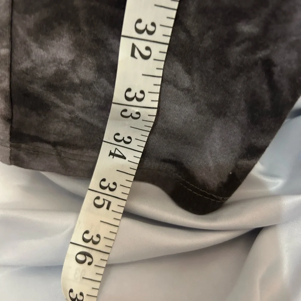 Rachel Zoe Tie Dye High Rise Leggings Size M Gray Black Athleisure - Picture 8 of 8